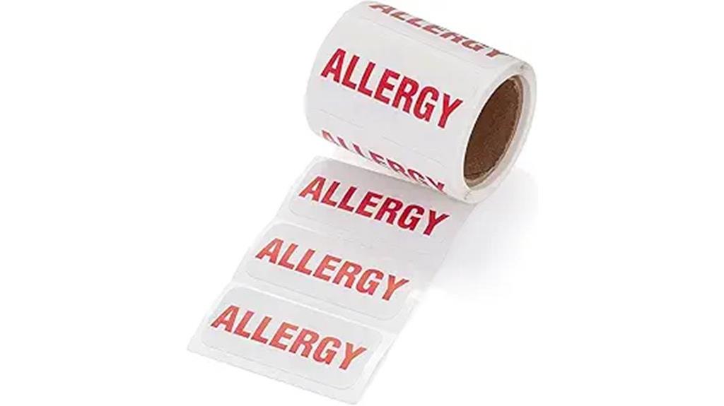 allergy alert medical stickers