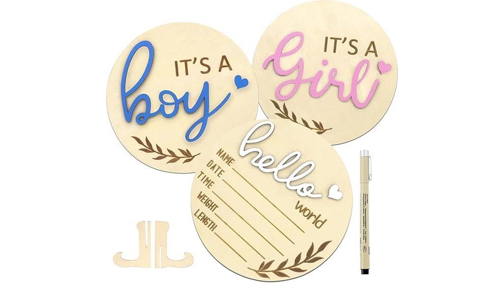 baby announcement sign set