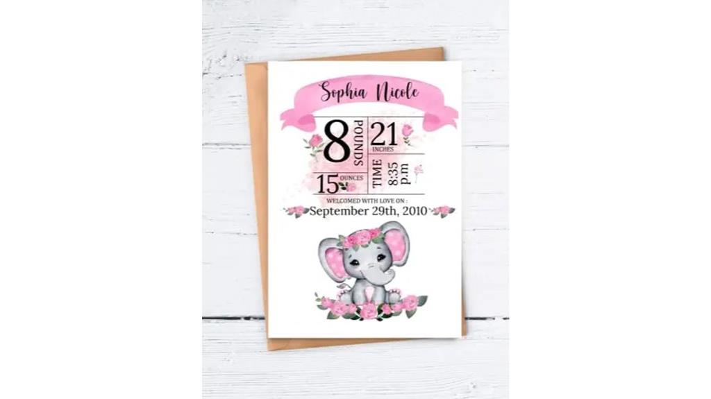 baby birth stats wall art