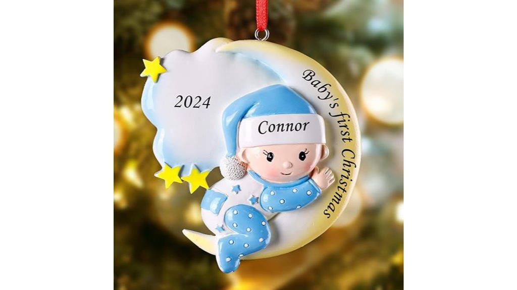baby boy custom christmas ornament