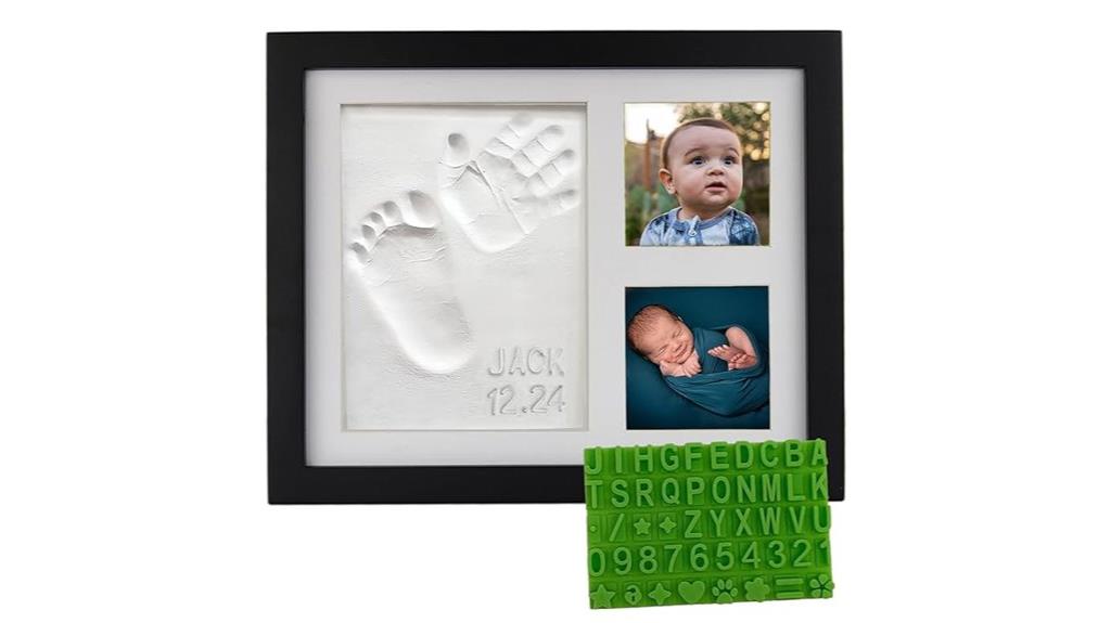 baby footprints clay frame