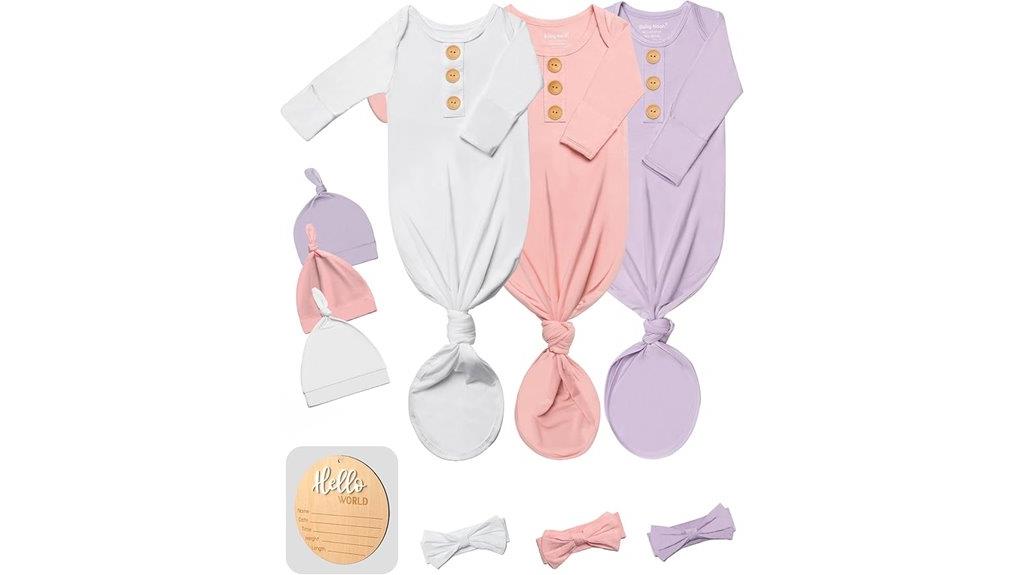 baby gown set with accessories