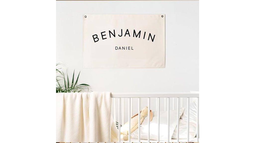 baby name canvas sign