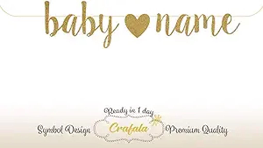 baby shower glitter banner