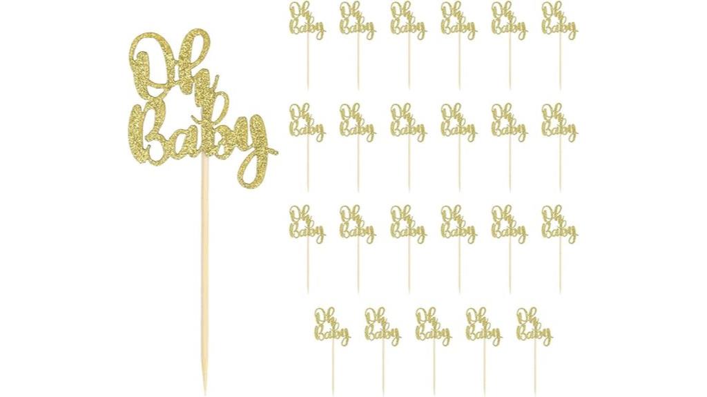 baby shower gold toppers