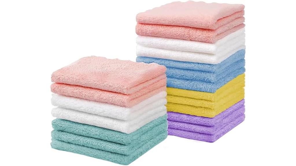baby washcloths multicolor microfiber