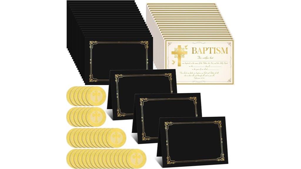 baptism certificates kit