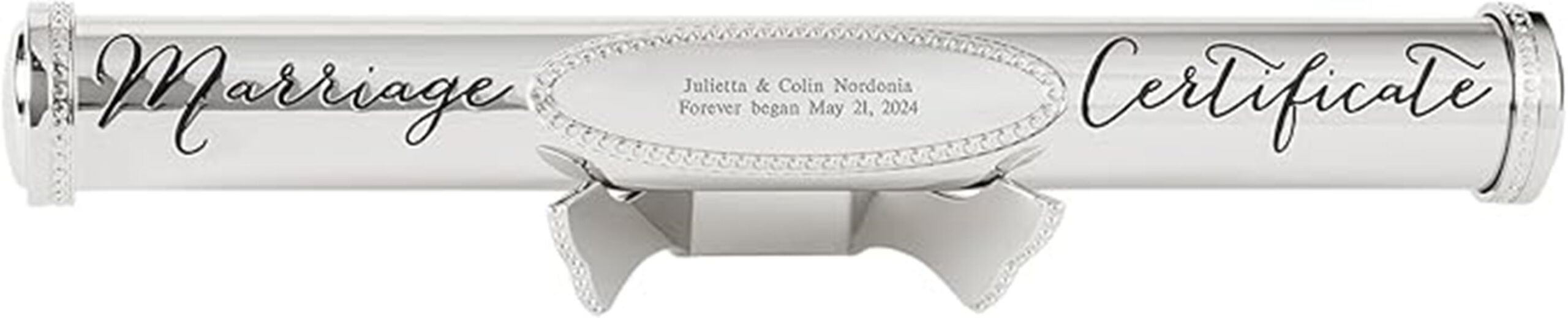 beaded marriage certificate holder