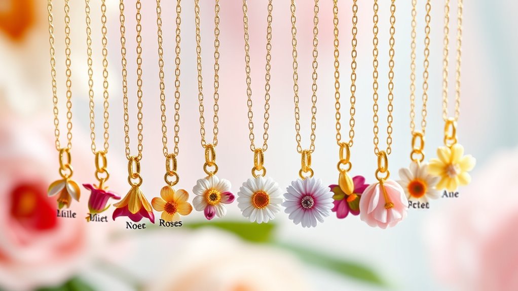 birth flower jewelry celebration