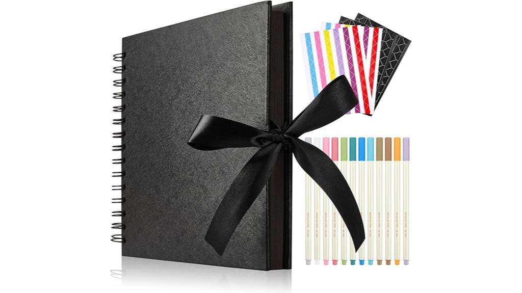 black kraft scrapbook kit