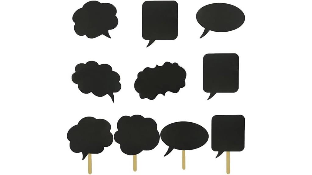 blank photo booth props