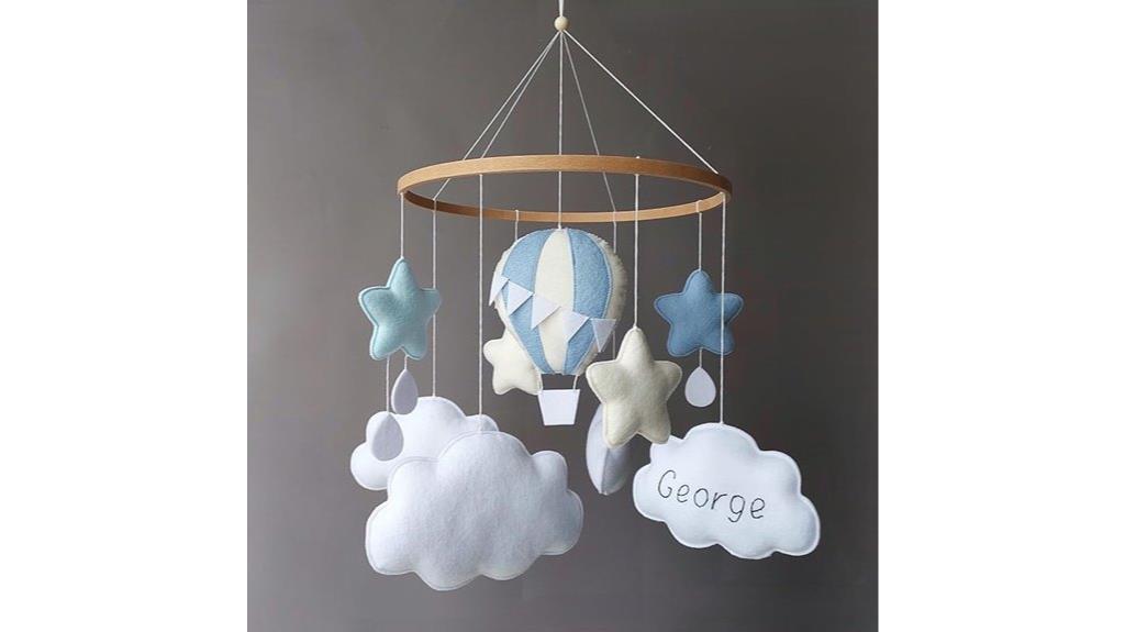 blue balloon cloud mobile