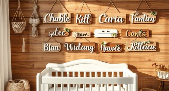 boho nursery name signs