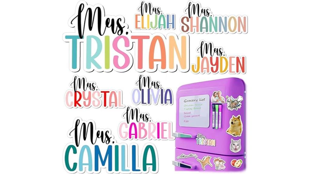 colorful custom magnetic nameplate