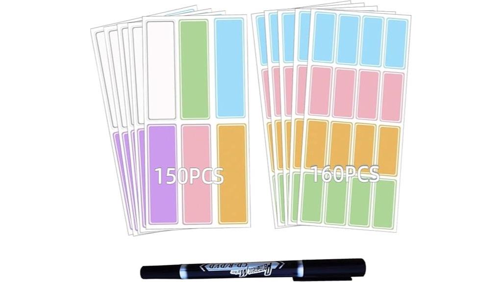 colorful waterproof removable labels