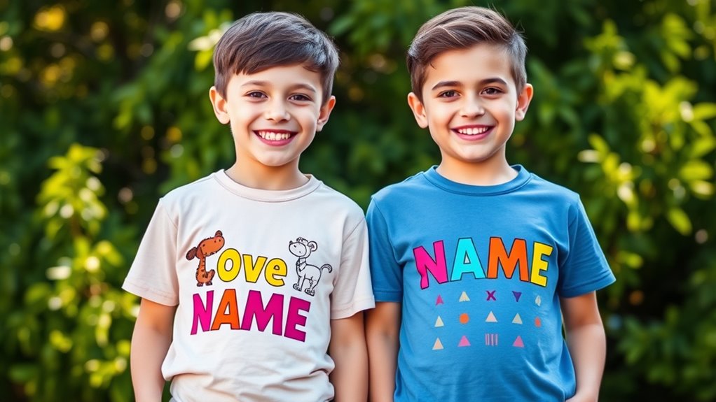 comfortable personalized sibling shirts
