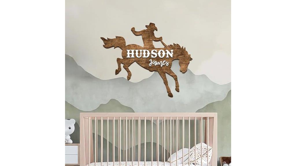 cowboy nursery name sign