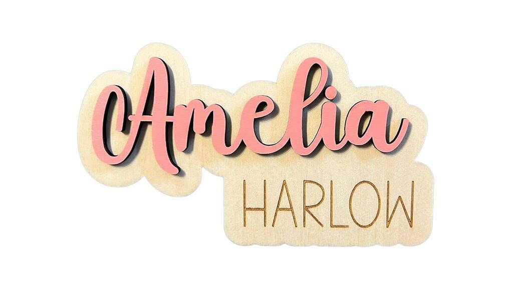 custom 3d baby name plaque