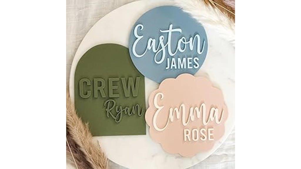 custom 3d baby name plaque
