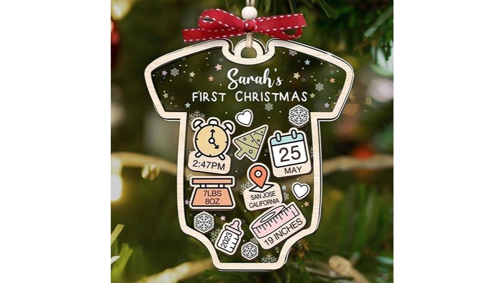 custom baby christmas ornament