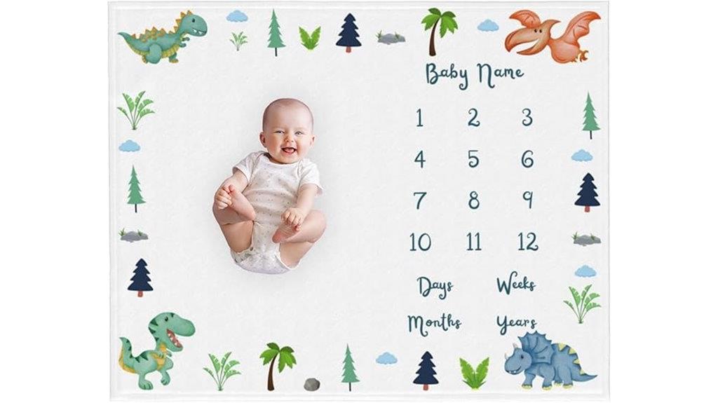 custom baby growth blanket