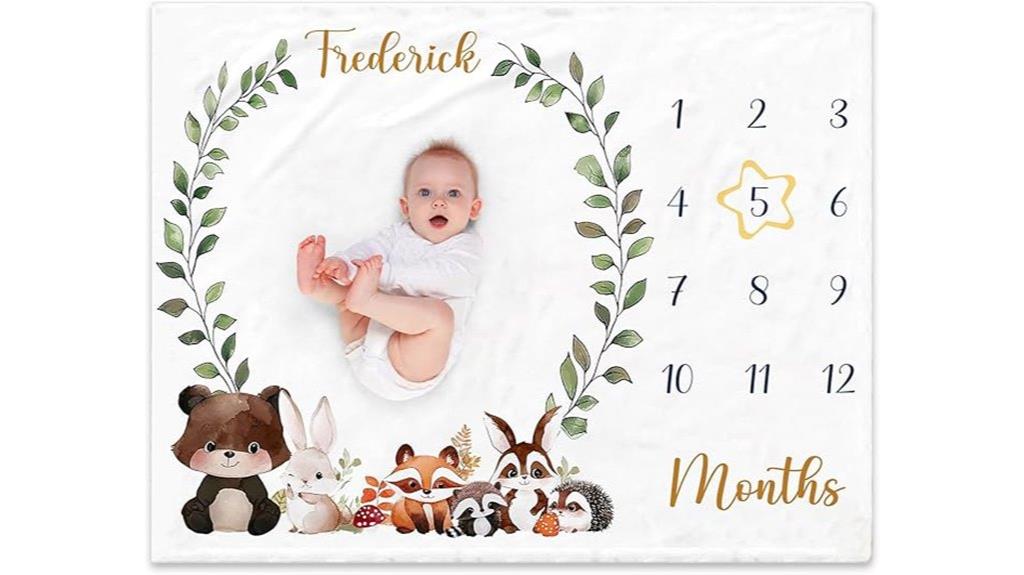 custom baby milestone blanket