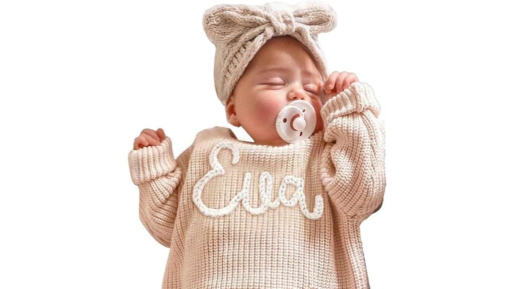 custom baby name sweater