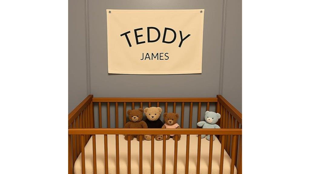 custom baby name wall flag