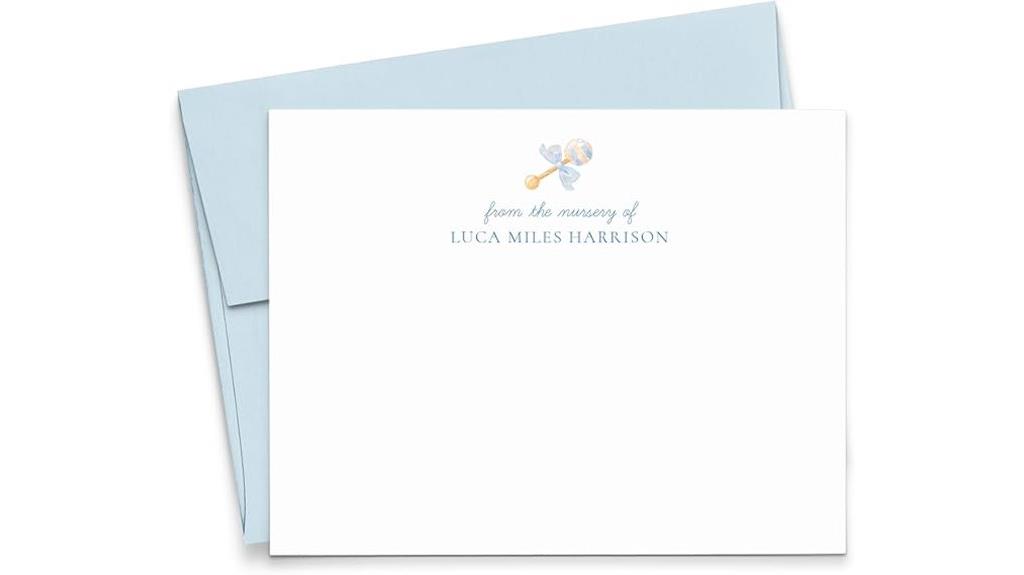 custom baby notecard sets