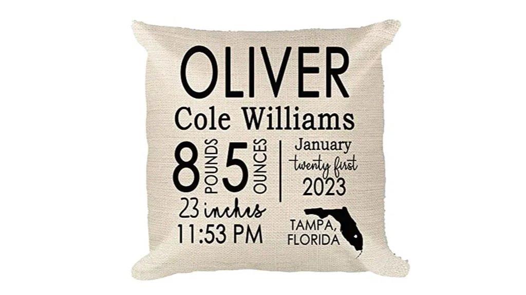 custom baby pillow gift