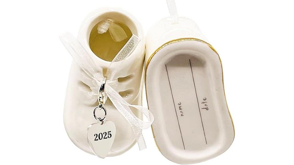 custom baby shoe ornament