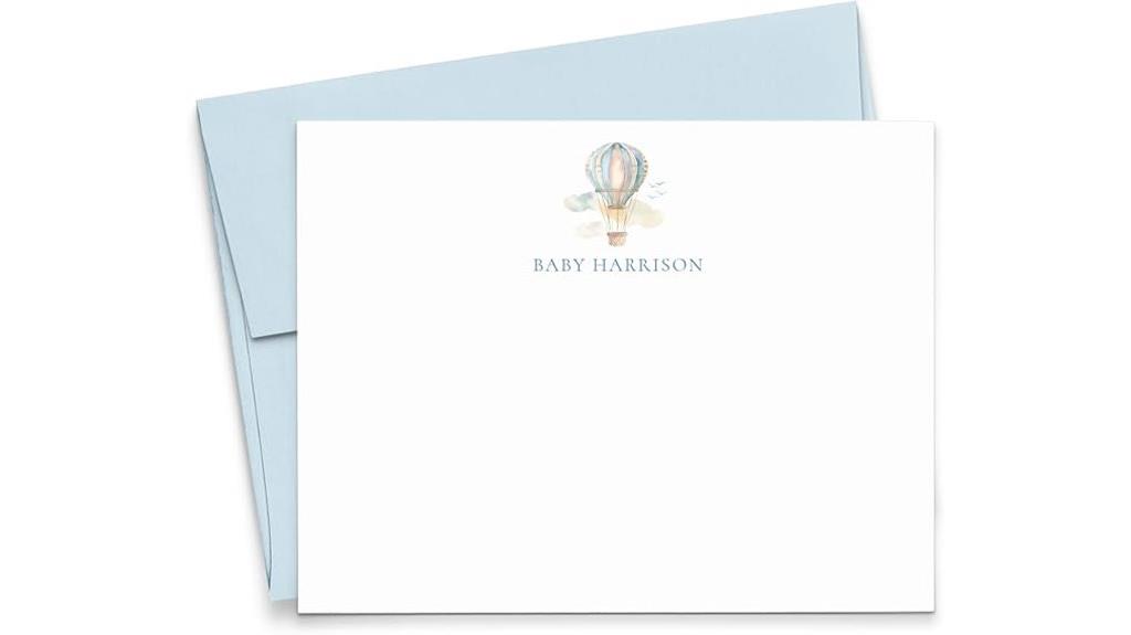 custom baby shower note cards