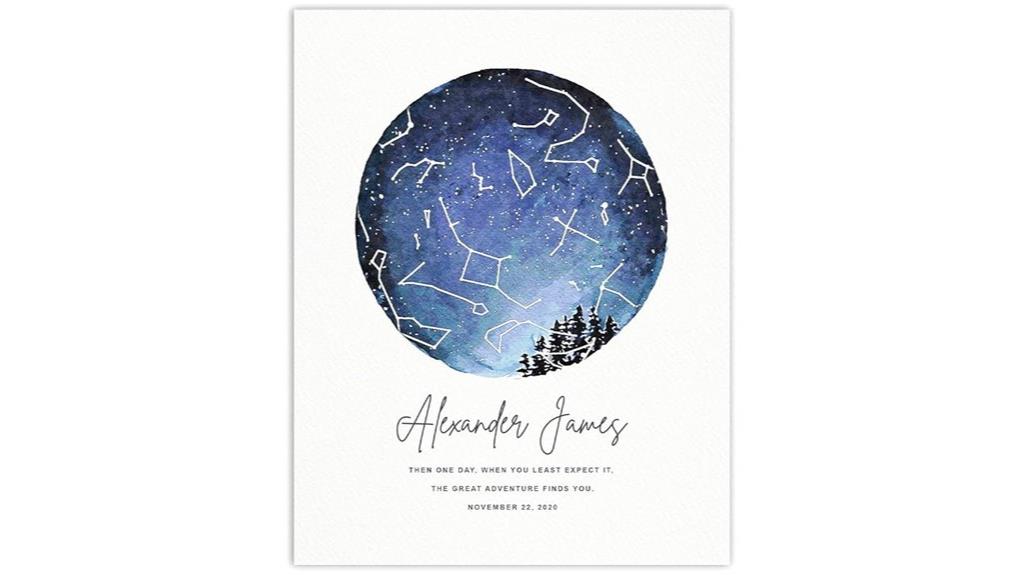 custom baby star map