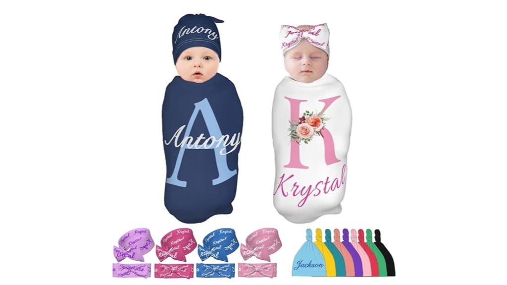 custom baby swaddle set