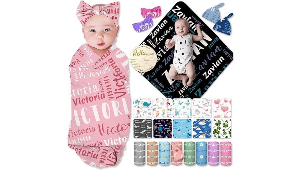 custom baby swaddle set