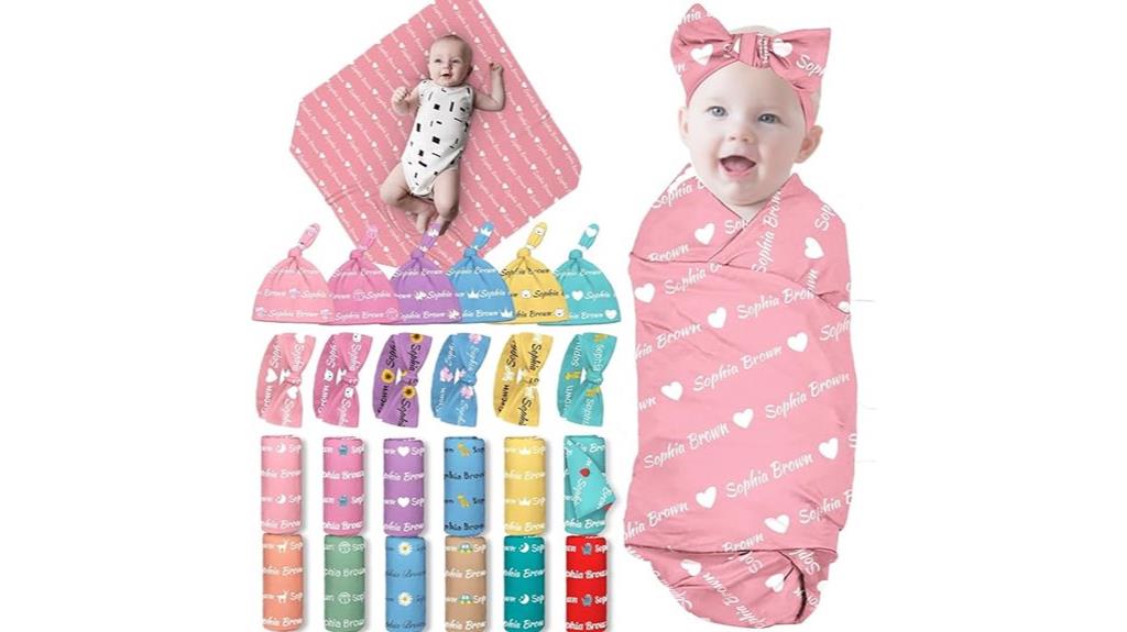 custom baby swaddle set