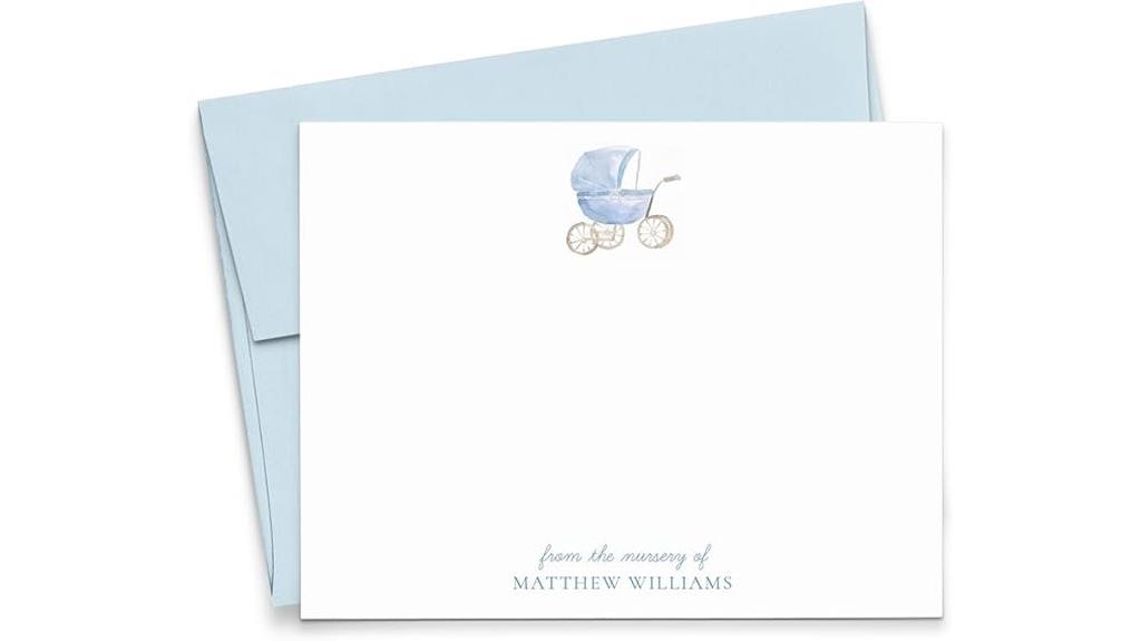 custom baby thank you cards