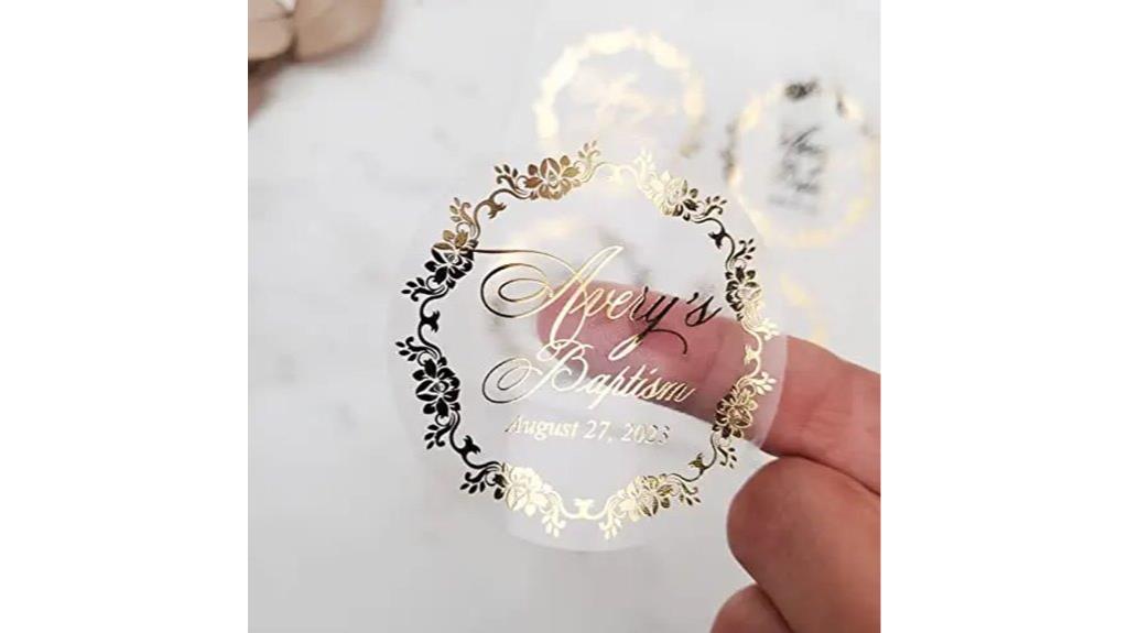 custom baptism sticker labels