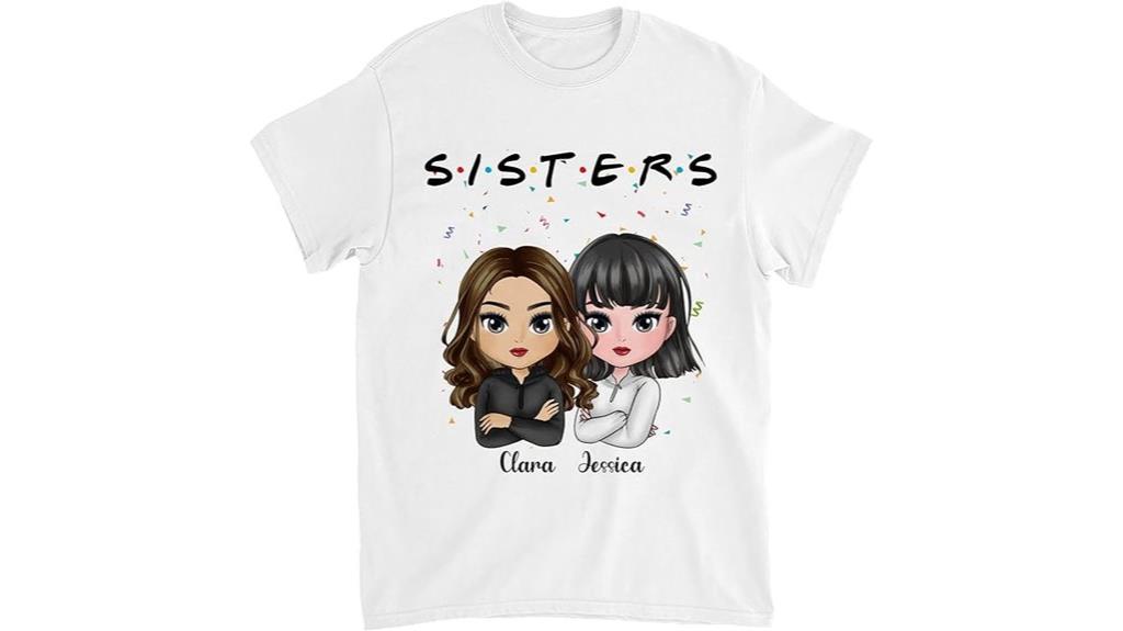 custom besties sister tee