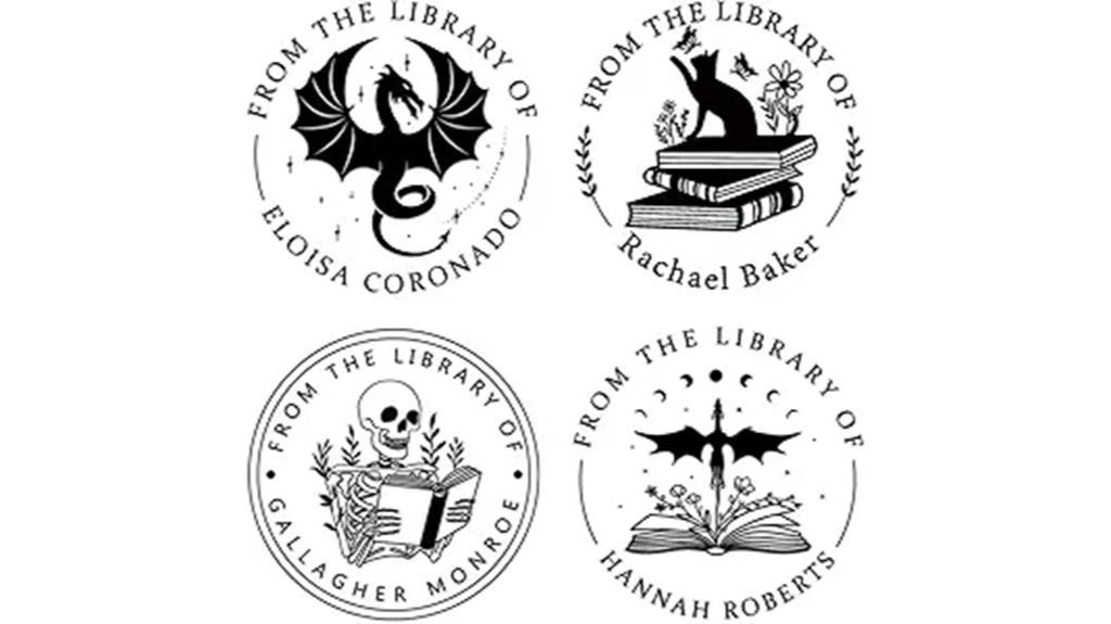 custom book lover stamp