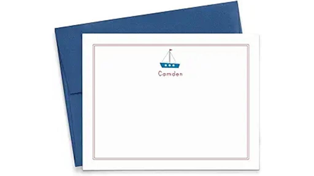 custom boys stationery set