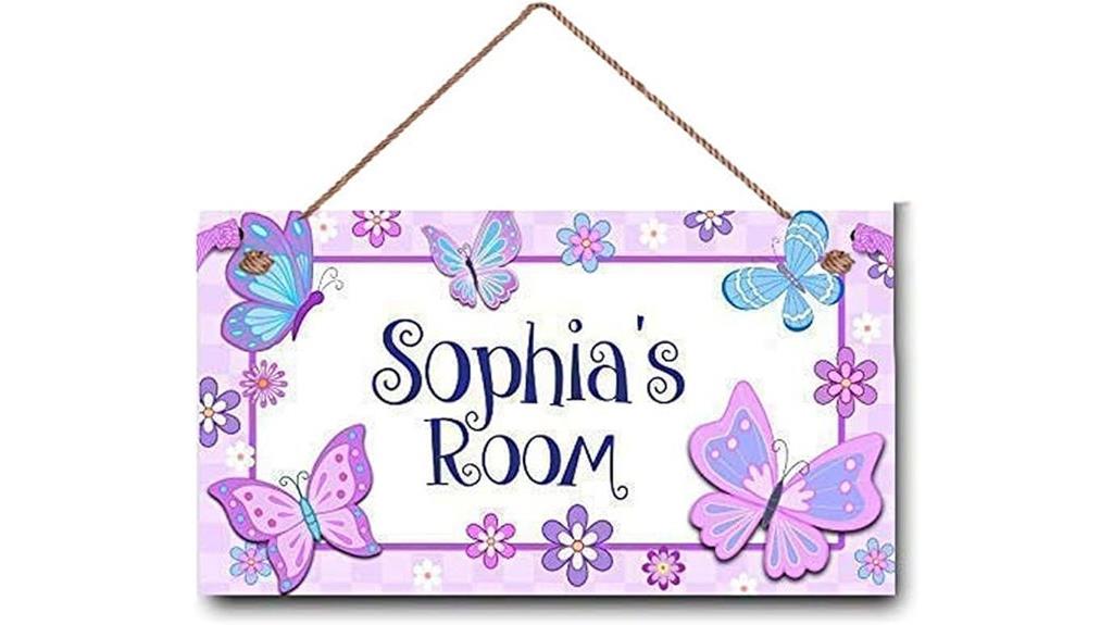 custom butterfly nursery sign