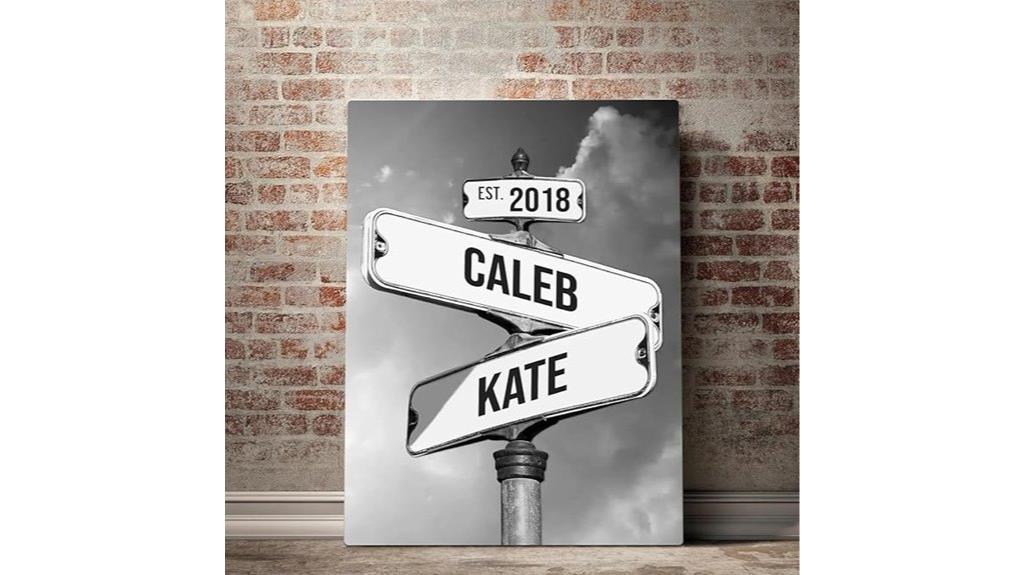 custom couple street sign