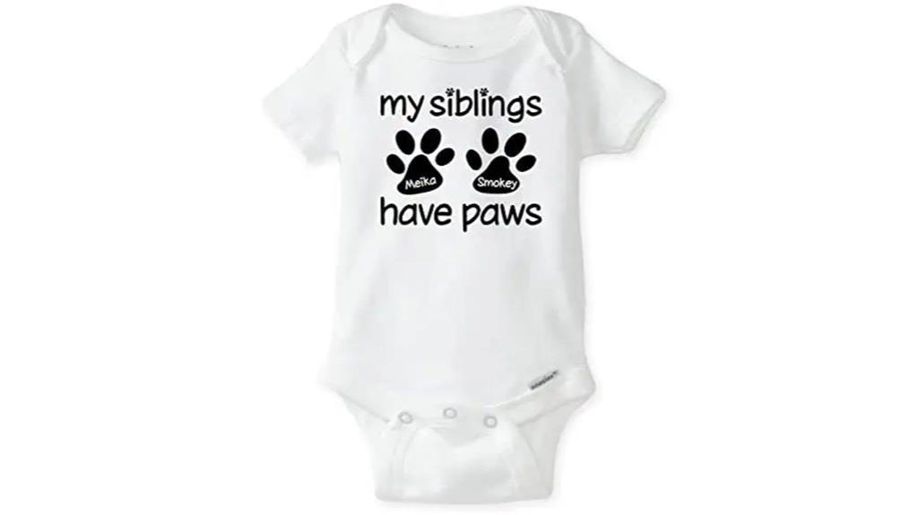custom dog name baby shirt