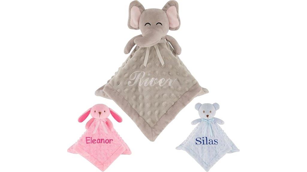 custom embroidered baby lovey