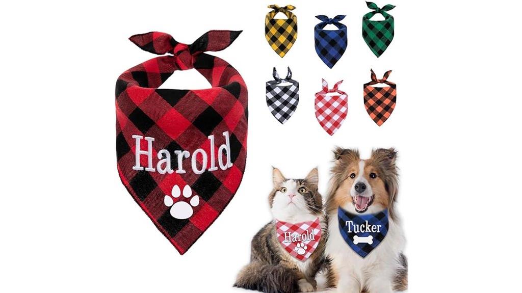 custom embroidered dog bandana
