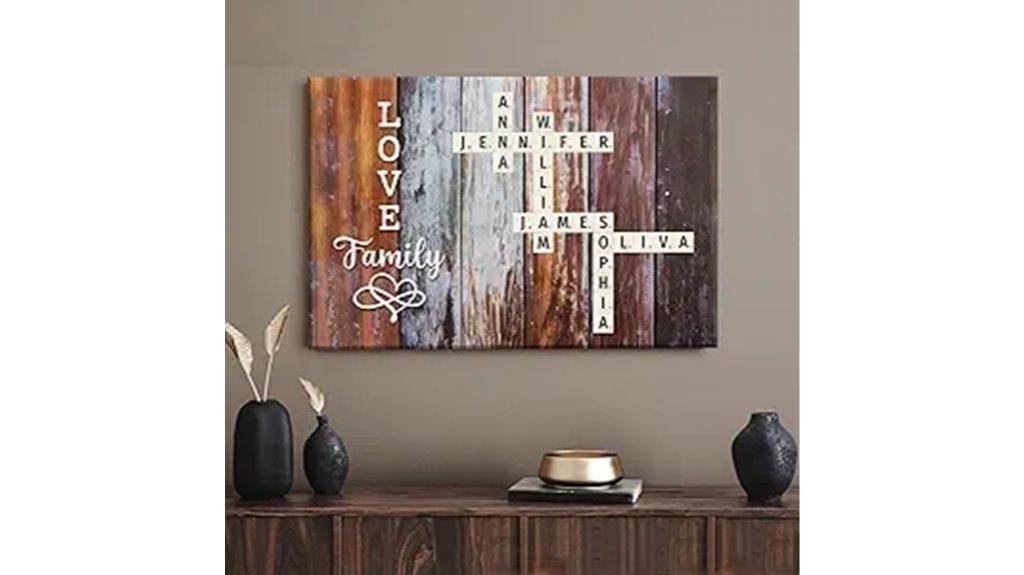 custom family crossword art