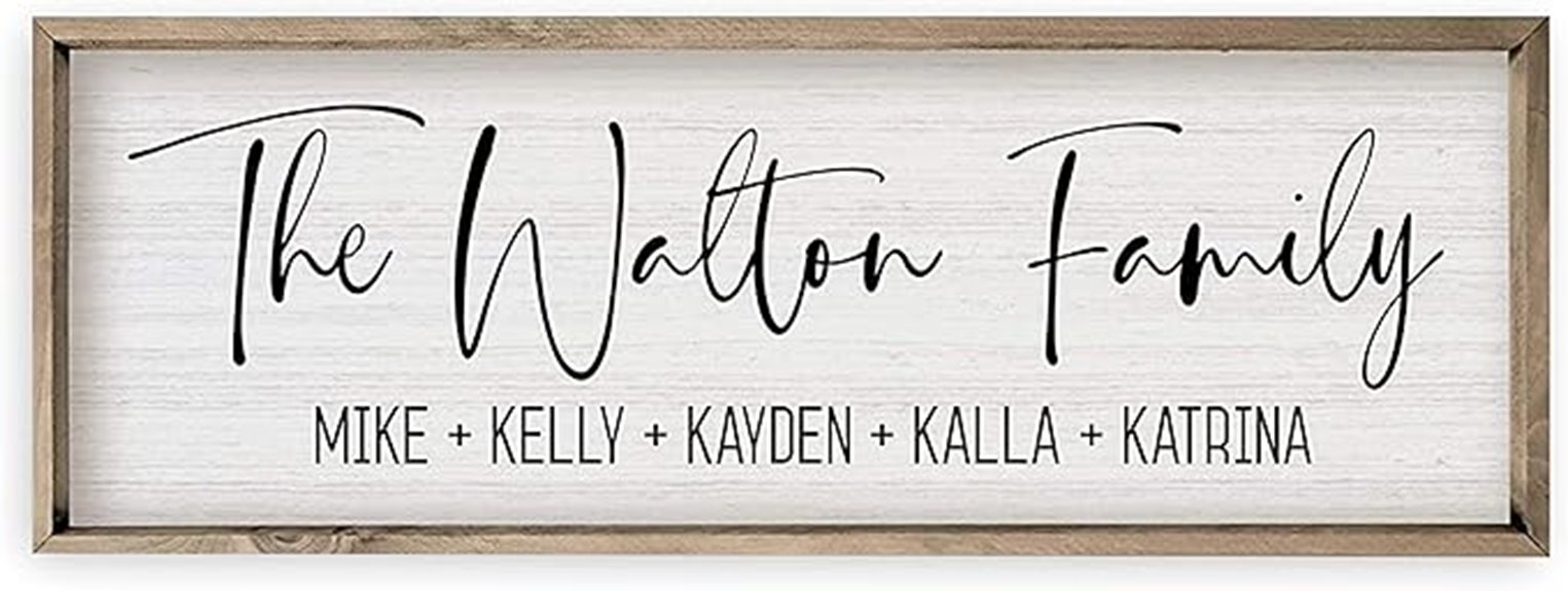 custom family name sign