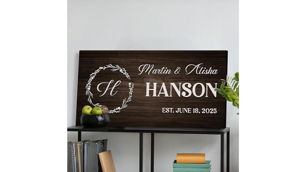 custom family name sign