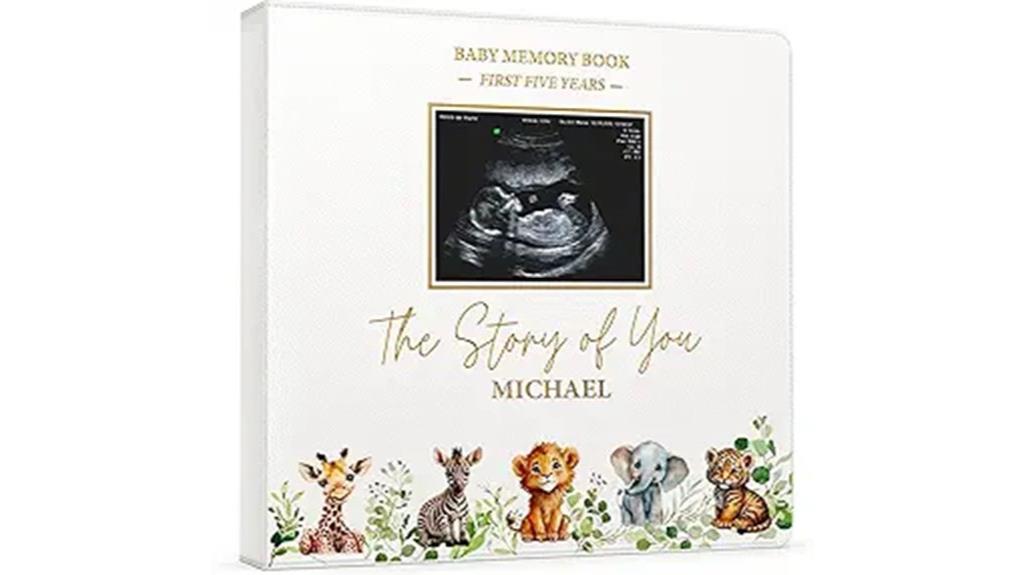 custom faux leather baby book